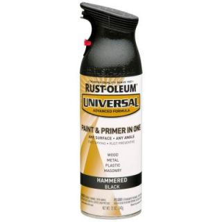 Rust Oleum Universal 12 oz. All Surface Hammered Black Spray Paint and Primer in One 261404
