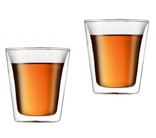 Bodum Canteen Set of 2 Double Wall Glass Cups,6oz —