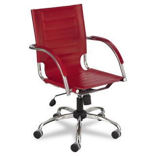 Safco® Flaunt Series Managers Chair Mid Back   Red/Chrome