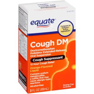 Equate Orange Flavored Liquid Cough Suppressant, 3 fl oz