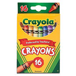 Crayola Standard Crayon Set Peg Box Assorted Colors Box Of 16