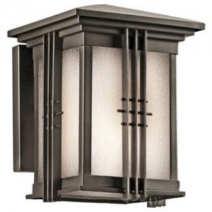 Kichler 49157OZ Outdoor Light, Arts and Crafts/Mission Wall Mount 1 Light Fixture   Olde Bronze