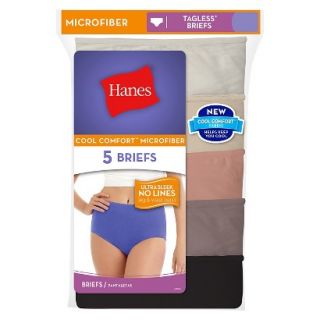 Hanes® Women‘s Cool Comfort Microfiber Briefs 5 Pack (Colors May