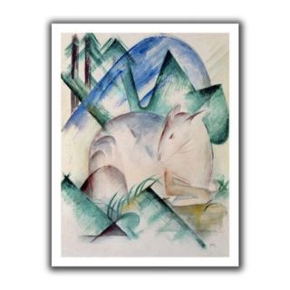 ArtWall 'Sleeping Deer' by Franz Marc Print of Painting on Canvas