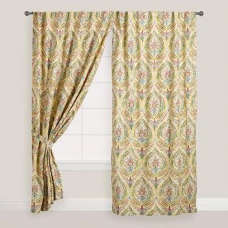 Multicolor Ogee Concealed Tab Top Curtains, Set of 2