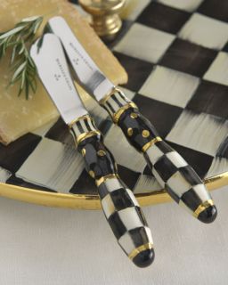 MacKenzie Childs Courtly Check Canape Knives