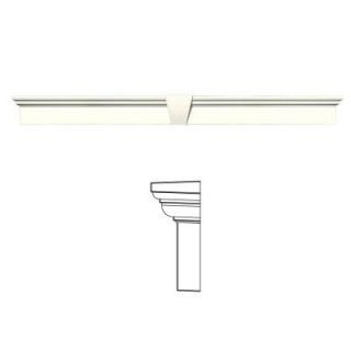 Builders Edge 6 in. x 65 5/8 in. Flat Panel Window Header with Keystone in 034 Parchment 060010665034