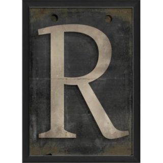 The Artwork Factory 19102 Letter R Ready to Hang Artwork, Black